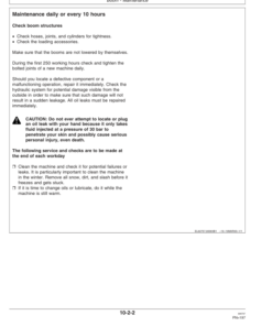 Alternative view of John Deere 1410D Forwarders Operator's Manuals (F071825)