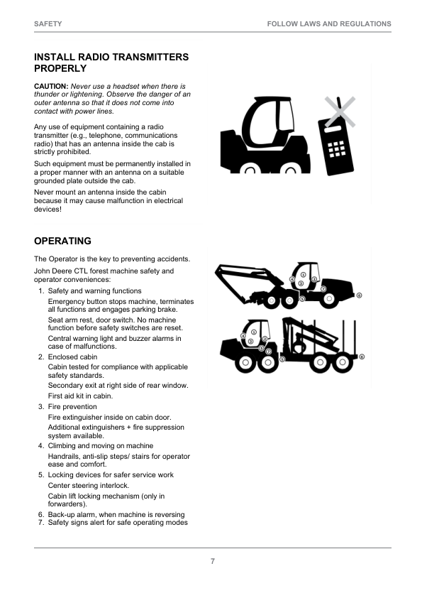 John Deere 1270E T3, 1470E T3 Wheeled Harvesters Operator's Manuals (F074145) - Image 2