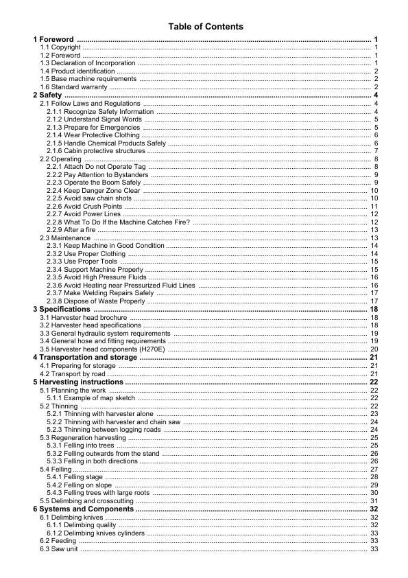 John Deere H270E Harvesting Heads Operator's Manuals (F075697) - Image 2