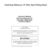 John Deere 18 INCH Dtt Disc Saw Felling Heads Operator's Manuals (F276729)