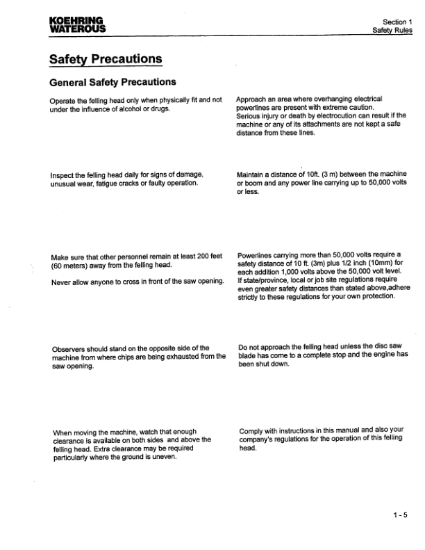 John Deere 20 INCH Stt Disc Saw Felling Heads Operator's Manuals (F276733) - Image 2