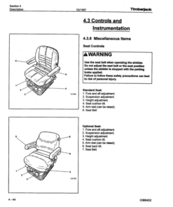 Alternative view of John Deere 360, 460 Skidders Operator's Manuals (F283823)