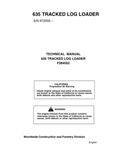 John Deere 635 Knuckleboom Loader Operator's Manuals (F284552)