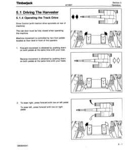 Alternative view of John Deere 608 Tracked Harvesters Operator's Manuals (F284726)