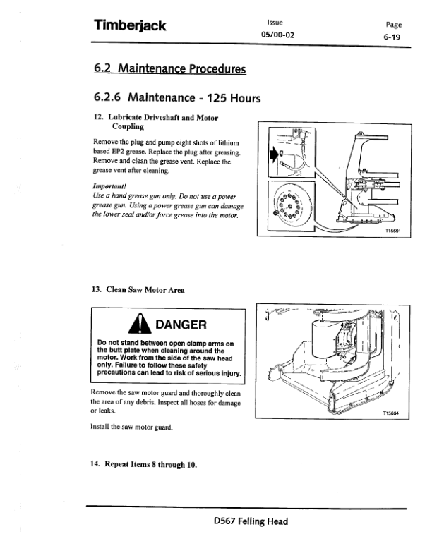 John Deere D567 Dtt Disc Saw Felling Heads Operator's Manuals (F287668) - Image 2