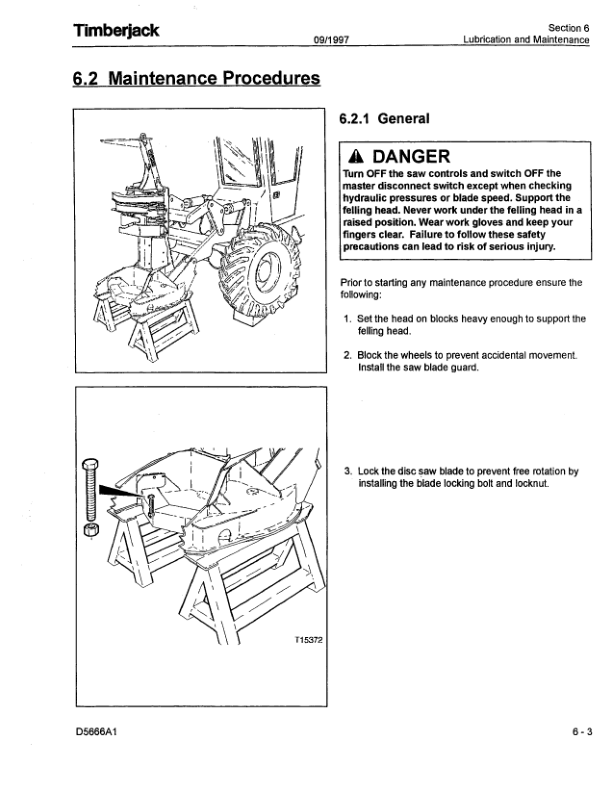 John Deere 20 INCH Dtt Disc Saw Felling Heads Operator's Manuals (F288075) - Image 2