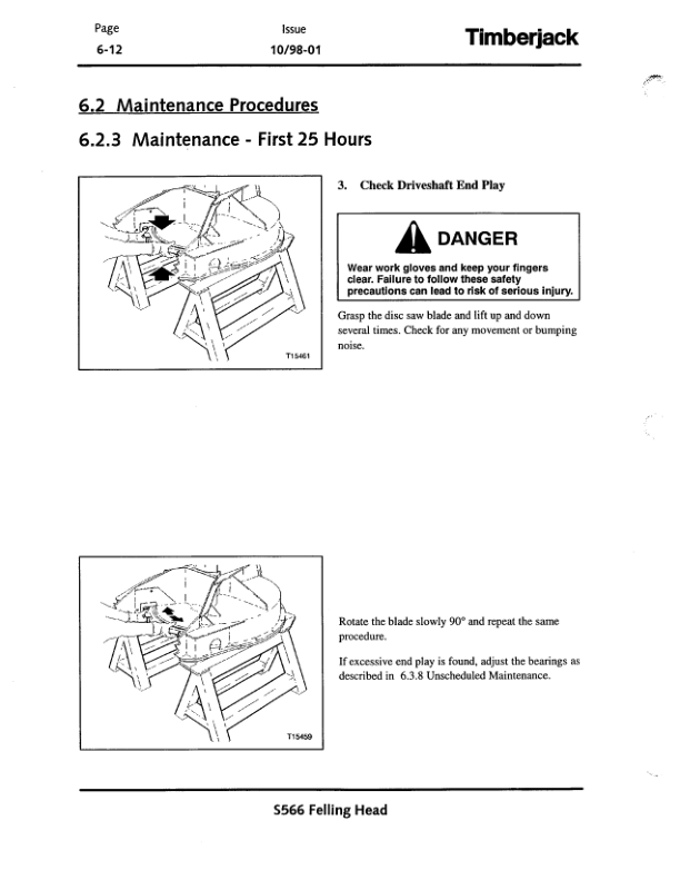 John Deere S566 Stt Disc Saw Felling Heads Operator's Manuals (F288076) - Image 3