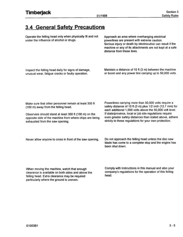 John Deere 24 INCH Stt Disc Saw Felling Heads Operator's Manuals (F288081) - Image 2
