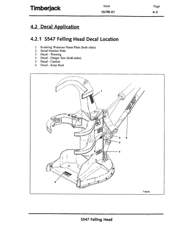 John Deere S547 Stt Disc Saw Felling Heads Operator's Manuals (F289031) - Image 2