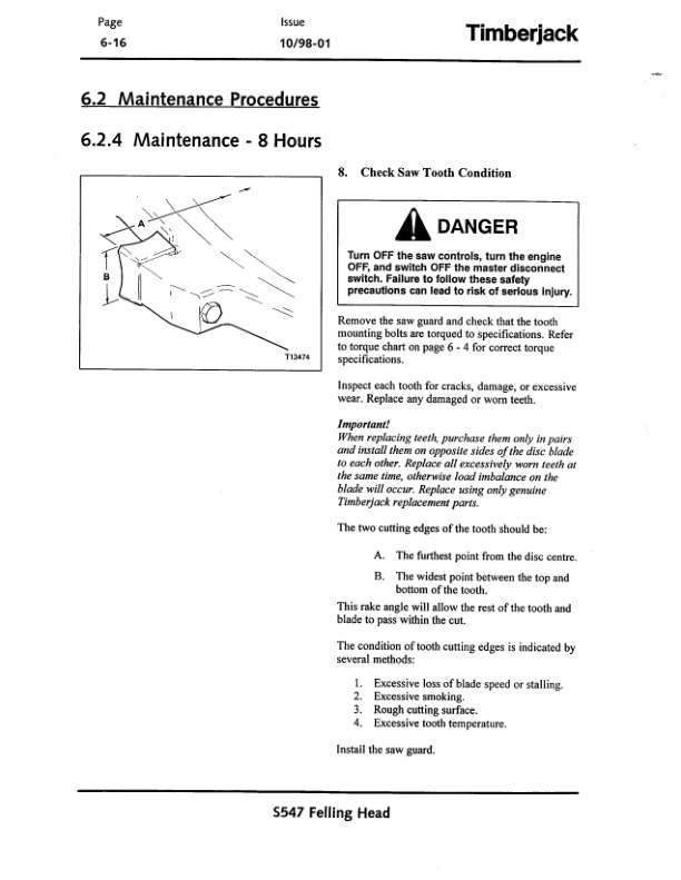 John Deere S547 Stt Disc Saw Felling Heads Operator's Manuals (F289031) - Image 3