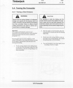 Alternative view of John Deere 610 Forwarders Operator's Manuals (F293658B)