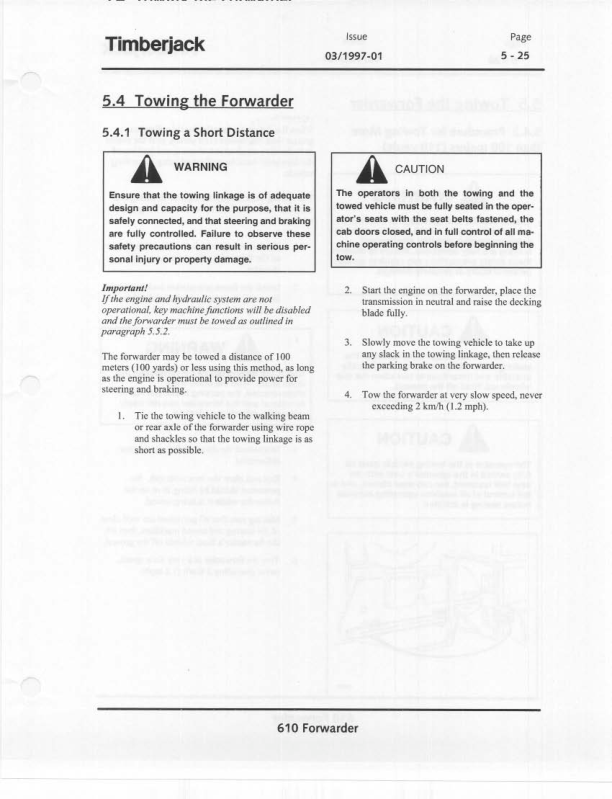John Deere 610 Forwarders Operator's Manuals (F293658B) - Image 2