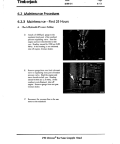Alternative view of John Deere 790 Felling Heads Operator's Manuals (F293949)