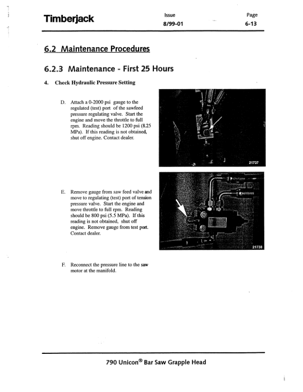 John Deere 790 Felling Heads Operator's Manuals (F293949) - Image 2