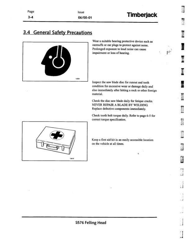 John Deere S576 Stt Disc Saw Felling Heads Operator's Manuals (F294946) - Image 2