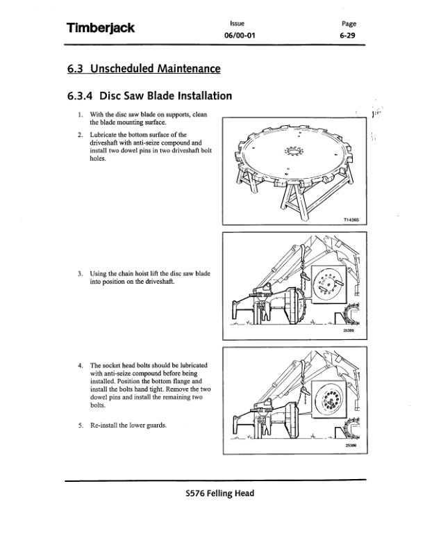 John Deere S576 Stt Disc Saw Felling Heads Operator's Manuals (F294946) - Image 3