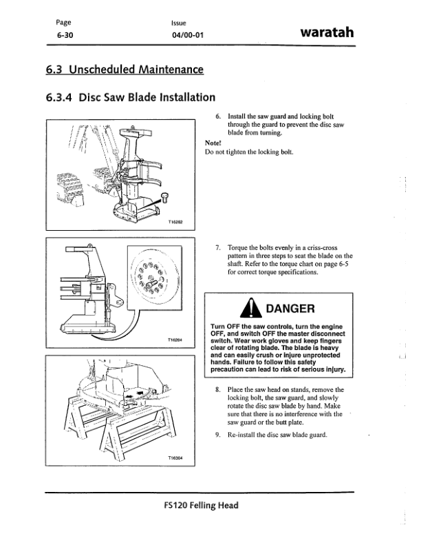 John Deere FS120 Stt Disc Saw Felling Heads Operator's Manuals (F295403) - Image 3
