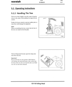 Alternative view of John Deere FD118 Dtt Disc Saw Felling Heads Operator's Manuals (F295409)