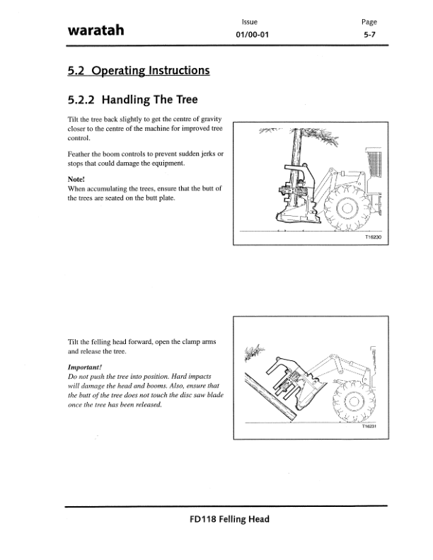 John Deere FD118 Dtt Disc Saw Felling Heads Operator's Manuals (F295409) - Image 2