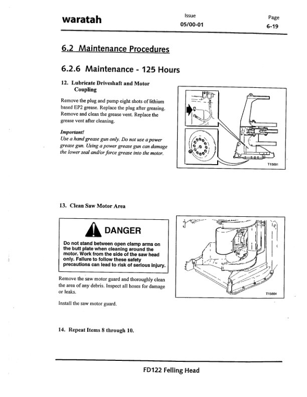 John Deere FD122 Dtt Disc Saw Felling Heads Operator's Manuals (F295411) - Image 2