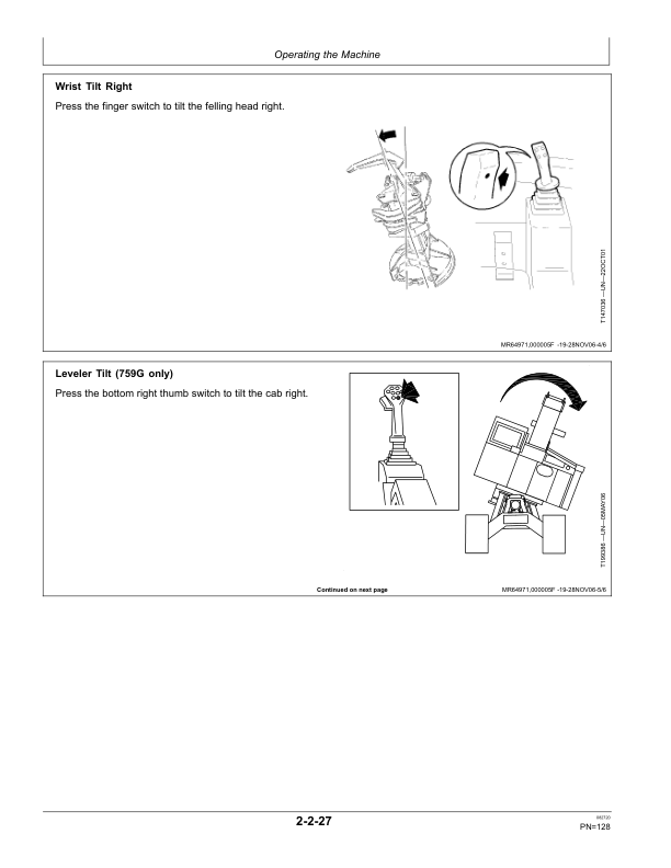 John Deere 703G, 753G, 759G Tracked Feller Bunchers Operator's Manuals (F387428) - Image 2