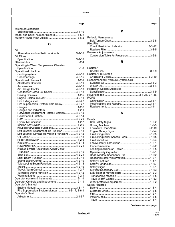 John Deere 703G, 753G, 759G Tracked Harvesters Operator's Manuals (F387438) - Image 3