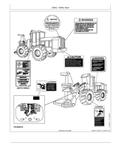 Alternative view of John Deere 643J, 843J Wheeled Feller Bunchers Operator's Manuals (F392131)