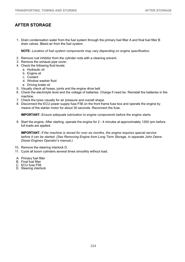 John Deere 1210E IT4 FFC, 1510E IT4 FFC, 1110E IT4 FFC Forwarders Operator's Manuals (F684166) - Image 4