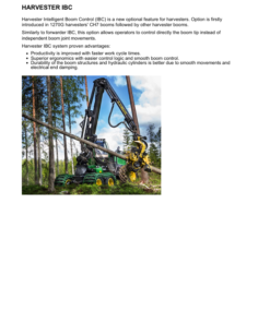 Alternative view of John Deere 1270G T2 6W, 1270G T2 8W, 1270G T3 6W, 1270G T3 8W Wheeled Harvesters Operator's Manuals (F691043)