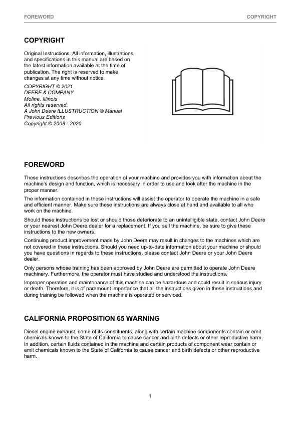 John Deere 1210G T2 FFC, 1510G T2 FFC Forwarders Operator's Manuals (F710917) - Image 2