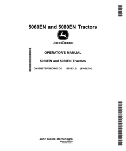 John Deere 5060EN, 5080EN Tractors (000001-) (Morocco) Operator's Manual (OM5ENSTEP3MOROCCO)