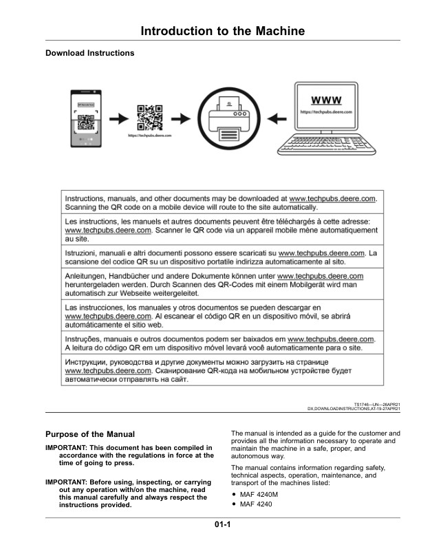 John Deere MAF 4240M, MAF 4240, MAF 5240, MAF 6240, 3WPZ-4620N, 3WPZ-5280N Self-Propelled Sprayers Operator's Manual (OM5MZ1006TC) - Image 2