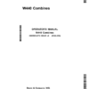 John Deere W440 Combines Operator's Manual (OM5SR14572)