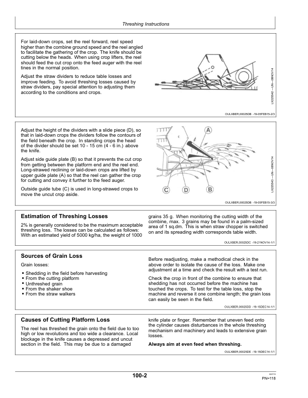 John Deere W330 Combines Operator's Manual (OM5SR15405) - Image 2