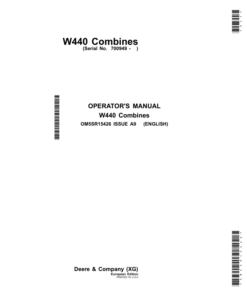 John Deere W440 Combines Operator's Manual (OM5SR15426)