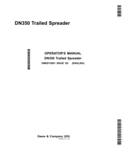 John Deere DN350 Trailed Spreaders Operator's Manual (OM5SY2001)
