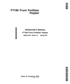 John Deere FT180 Front Fertilizer Hopper Operator's Manual (OM5SY3001)