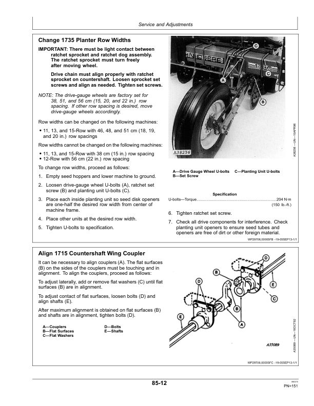 John Deere 1705, 1715 & 1735 Integral Planters Worldwide Edition (765101- ) Operator's Manual (OMA103723) - Image 3