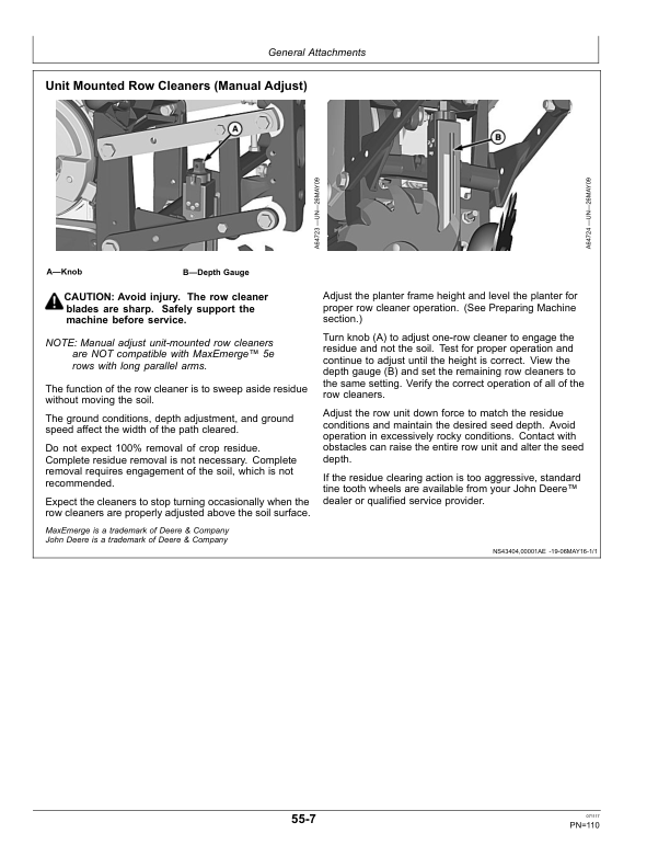 John Deere 1775NT MaxEmerge 5 (Non CCS) Planters (775101-780100) (North American) Operator's Manual (OMA110666) - Image 2