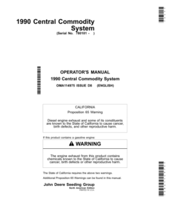 John Deere 1990 Central Commodity System Operator's Manual (OMA114975)