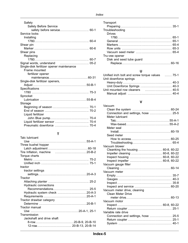 John Deere 1785 Convertible Planters (790101-) Operator's Manual (OMA126040) - Image 3