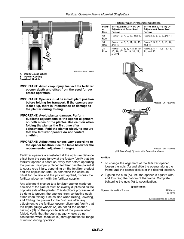John Deere 1775NT MaxEmerge 5 Planter, Non-CCS (790101-794100) (North American) Operator's Manual (OMA126049) - Image 2