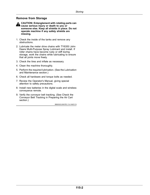 John Deere C650 Commodity Air Cart (795101-800100) (North American) Operator's Manual (OMA129229) - Image 3