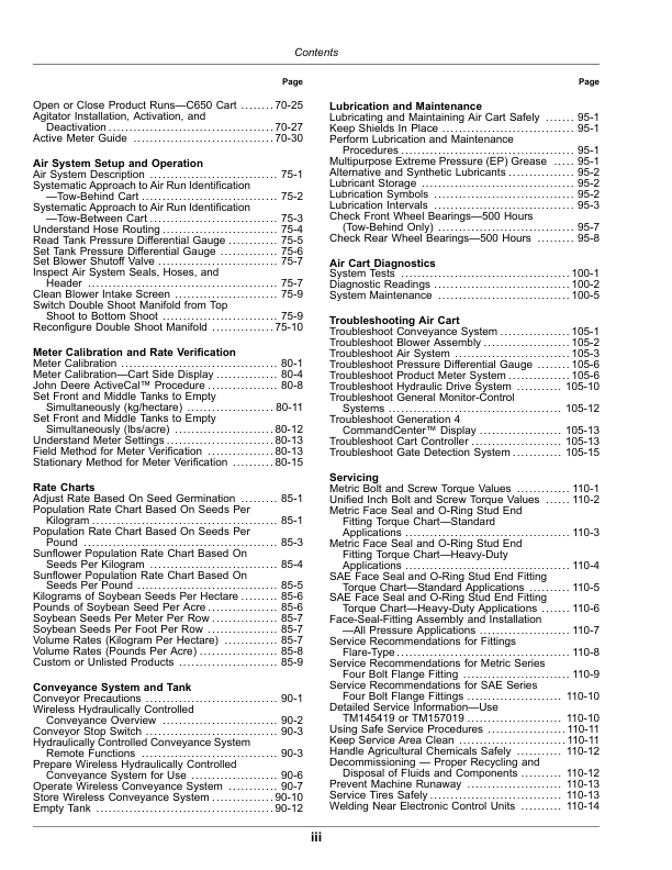 John Deere C650 Commodity Air Cart (795101-800100) (North American) Operator's Manual (OMA129229) - Image 4