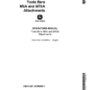 John Deere Integral Tools Bar - M5A, MT5A Attachments Operator's Manual (OMA13351)