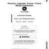 John Deere Planter Frame Weight Distribution (Worldwide Edition) Operator's Manual (OMA135774)