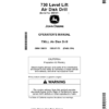 John Deere 730 Level LiftAir Disk Drill (805101-) (North American) Operator's Manual (OMA138651)