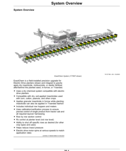 Alternative view of John Deere Precision Upgrades - Planters, ExactChem (Electric Drive Insecticide System) Operator's Manual (OMA142861)