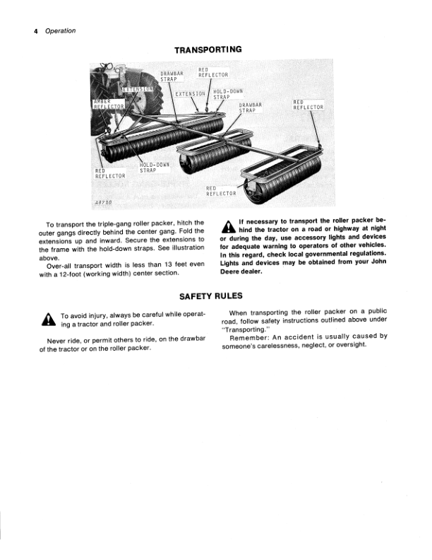 John Deere F920 Series Roller Packers Operator's Manual (OMA15740) - Image 2