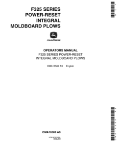 John Deere F325 Integral Moldboard Plow Operator's Manual (OMA16569)